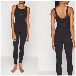 NWOT Athleta Salutation Novelty Mesh Bodysuit Jumpsuit Size XS